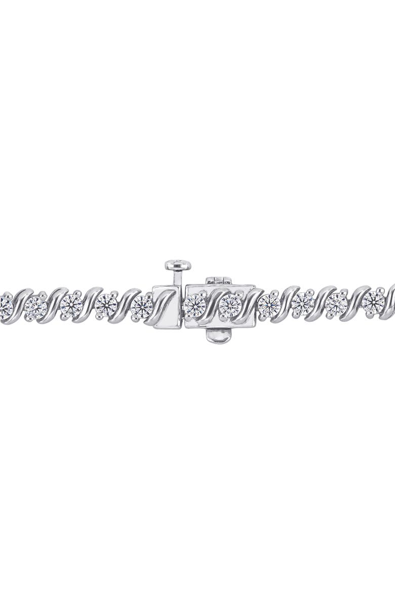 Julianna B. Moissanite S-Link Tennis Bracelet, Alternate, color, Sterling Silver