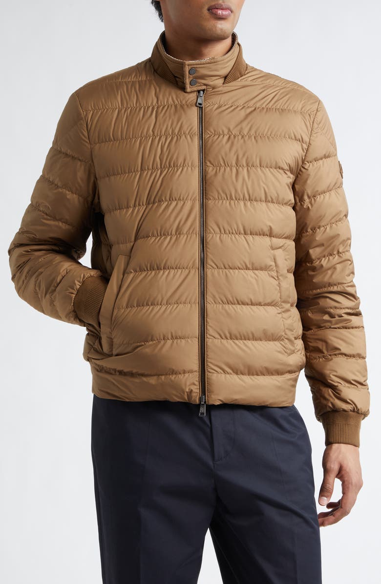 Moncler Almogordo Reversible Short Down Jacket, Alternate, color, Beige