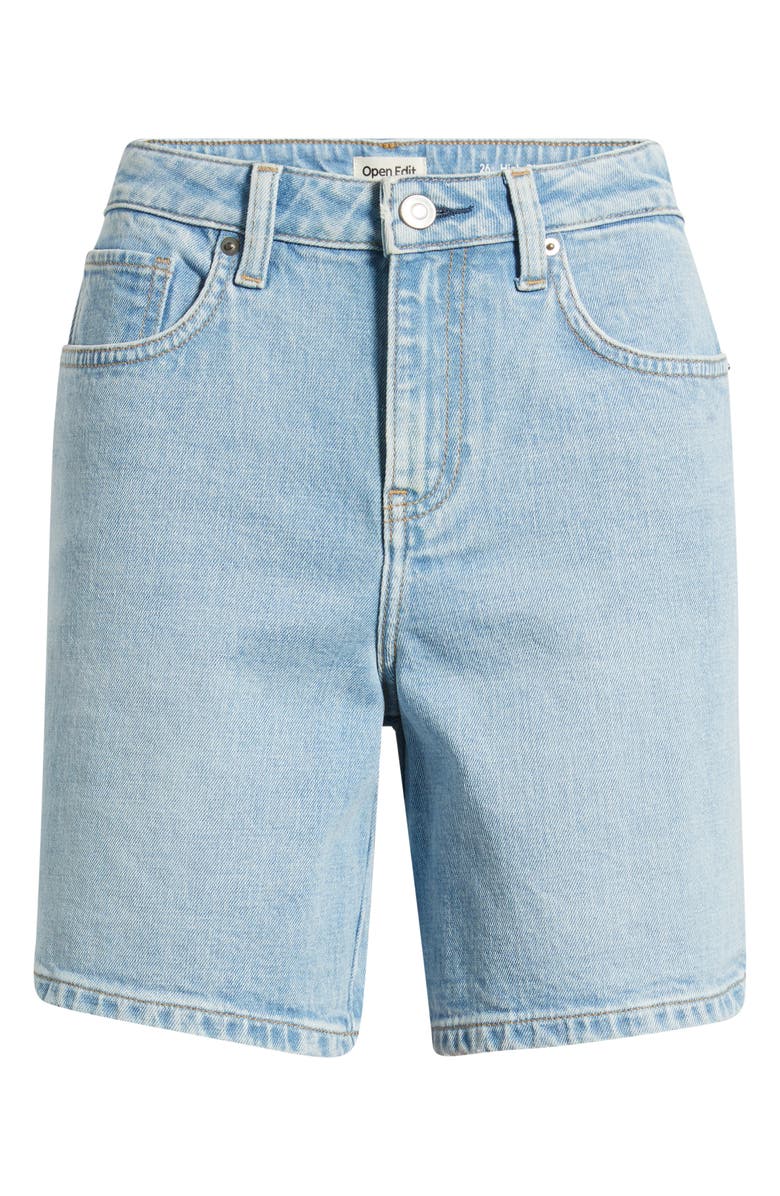 Open Edit Classic Denim Shorts, Alternate, color, Logan Wash