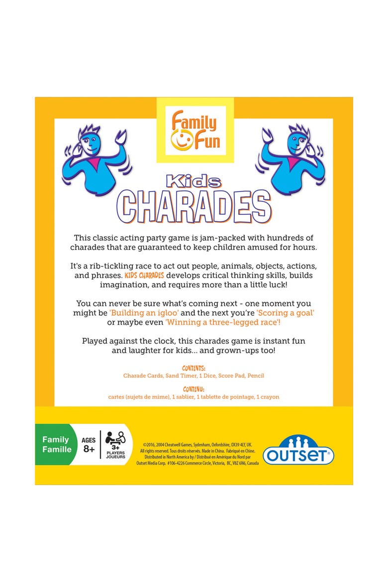 Outset Media Kids Charades, Alternate, color, Multicolored