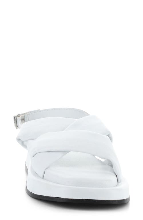 Bos. & Co. Blitz Slingback Platform Sandal In White