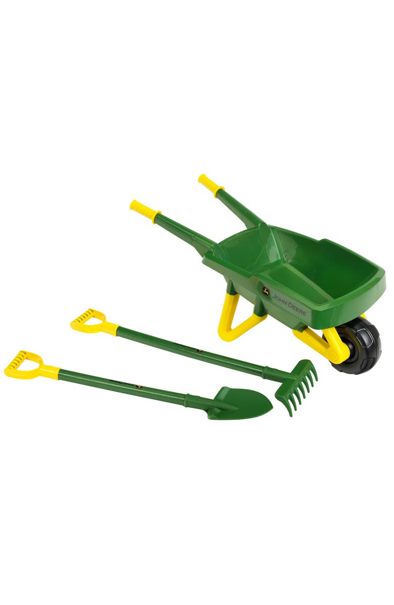 John Deere Wheelbarrow 3 Piece Set, Green & Yellow, Alternate, color, Multicolored