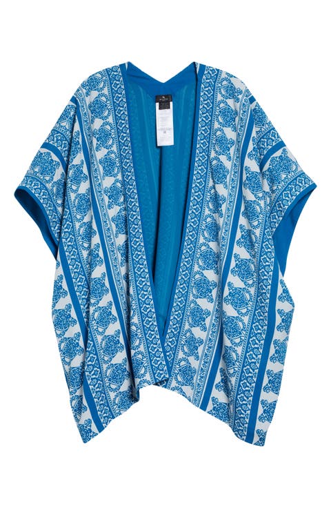 Border Print Beach Cover-Up