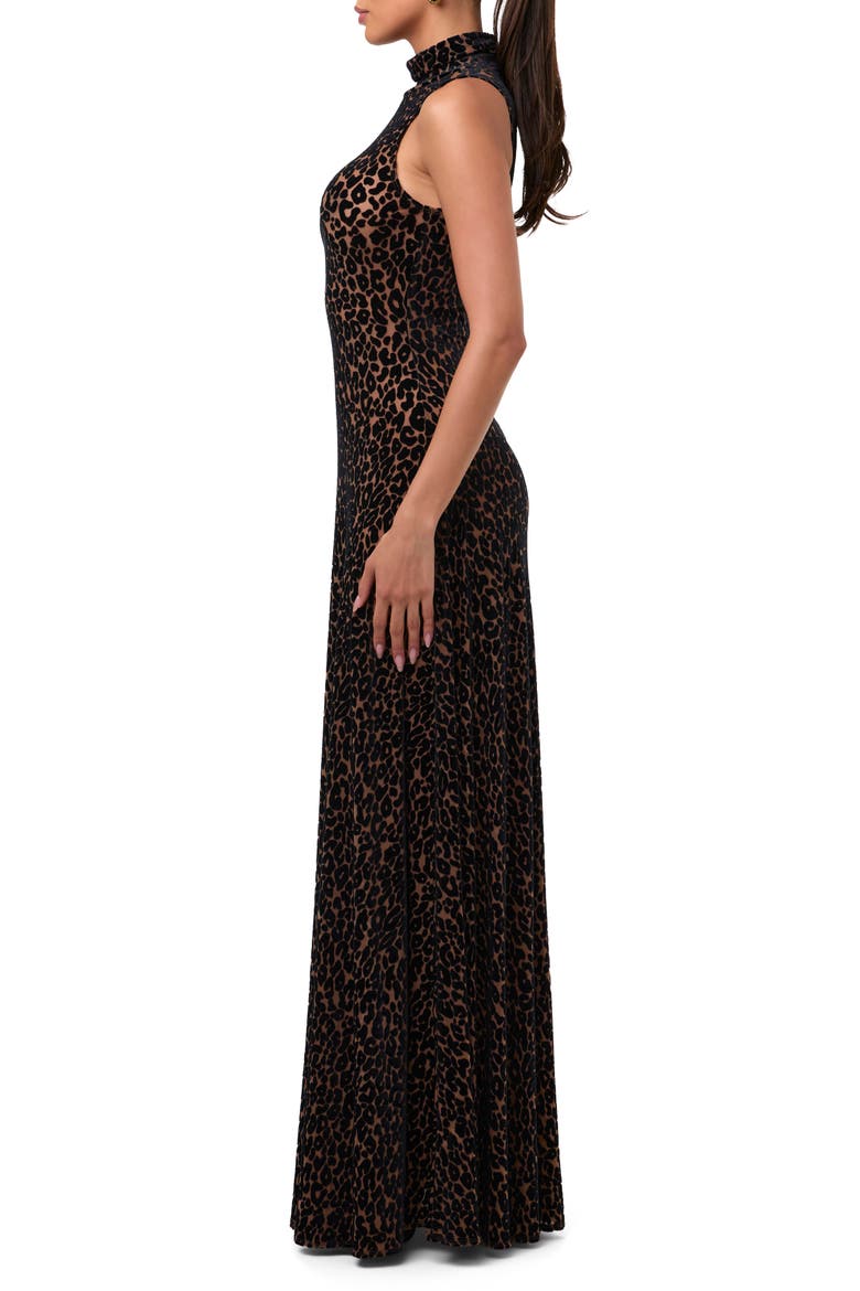 Burnout Sleeveless Maxi Dress, Alternate, color, LEOPARD NUDE