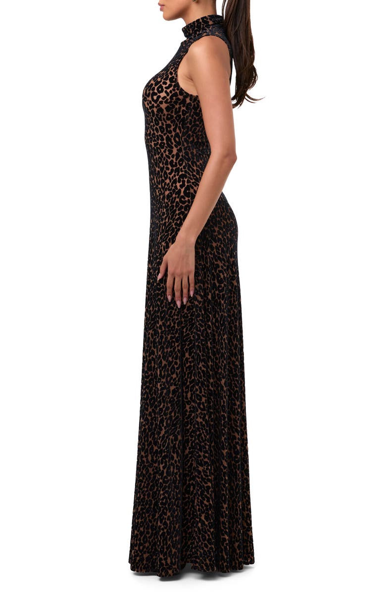 Naked Wardrobe Burnout Sleeveless Maxi Dress, Alternate, color, Leopard Nude