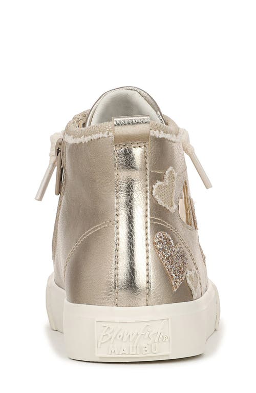 Blowfish Malibu Kids' Vibin' High Top Sneaker In Gold