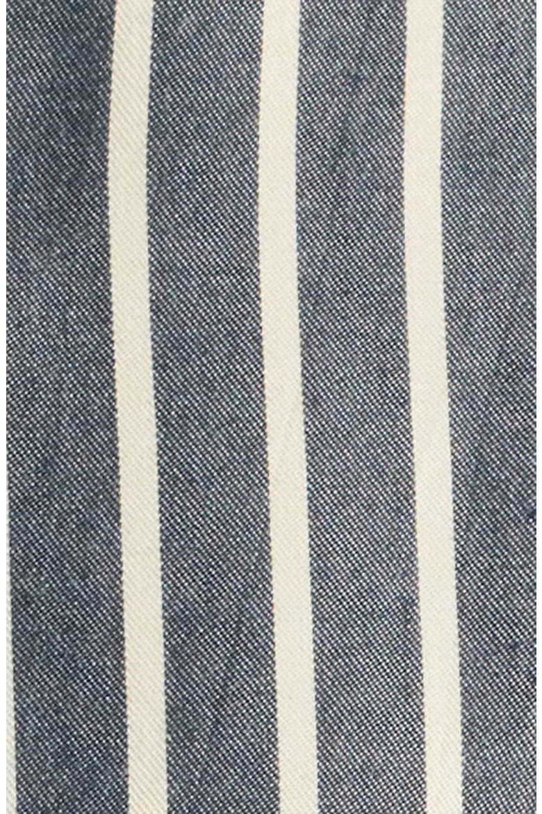 Stripe Double Peplum Top, Alternate, color, NAVY/ ECRU