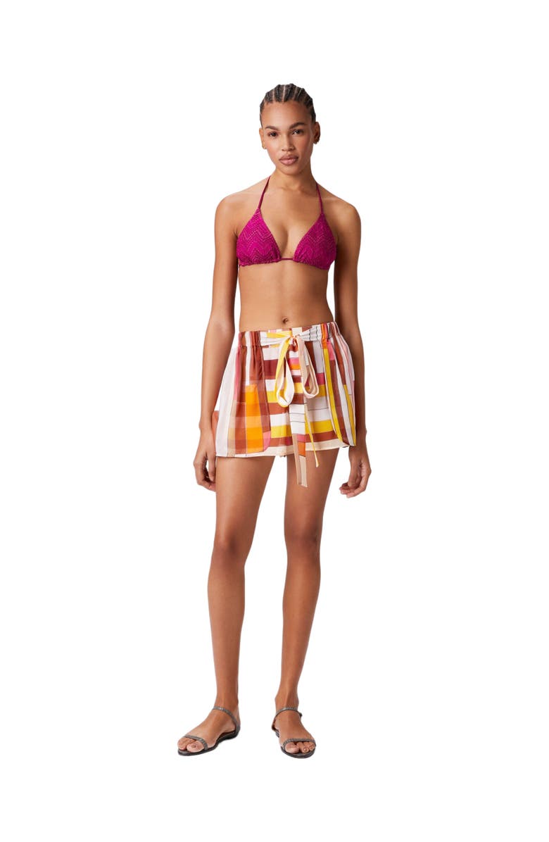 Missoni Printed Silk Cover-up Shorts With Belt, Main, color, Multicoloured