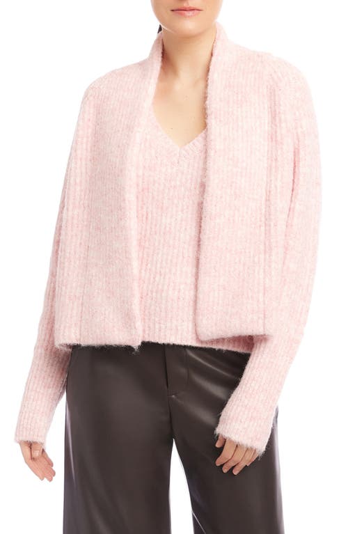 Fifteen Twenty Cely Open Front Cardigan In Pink