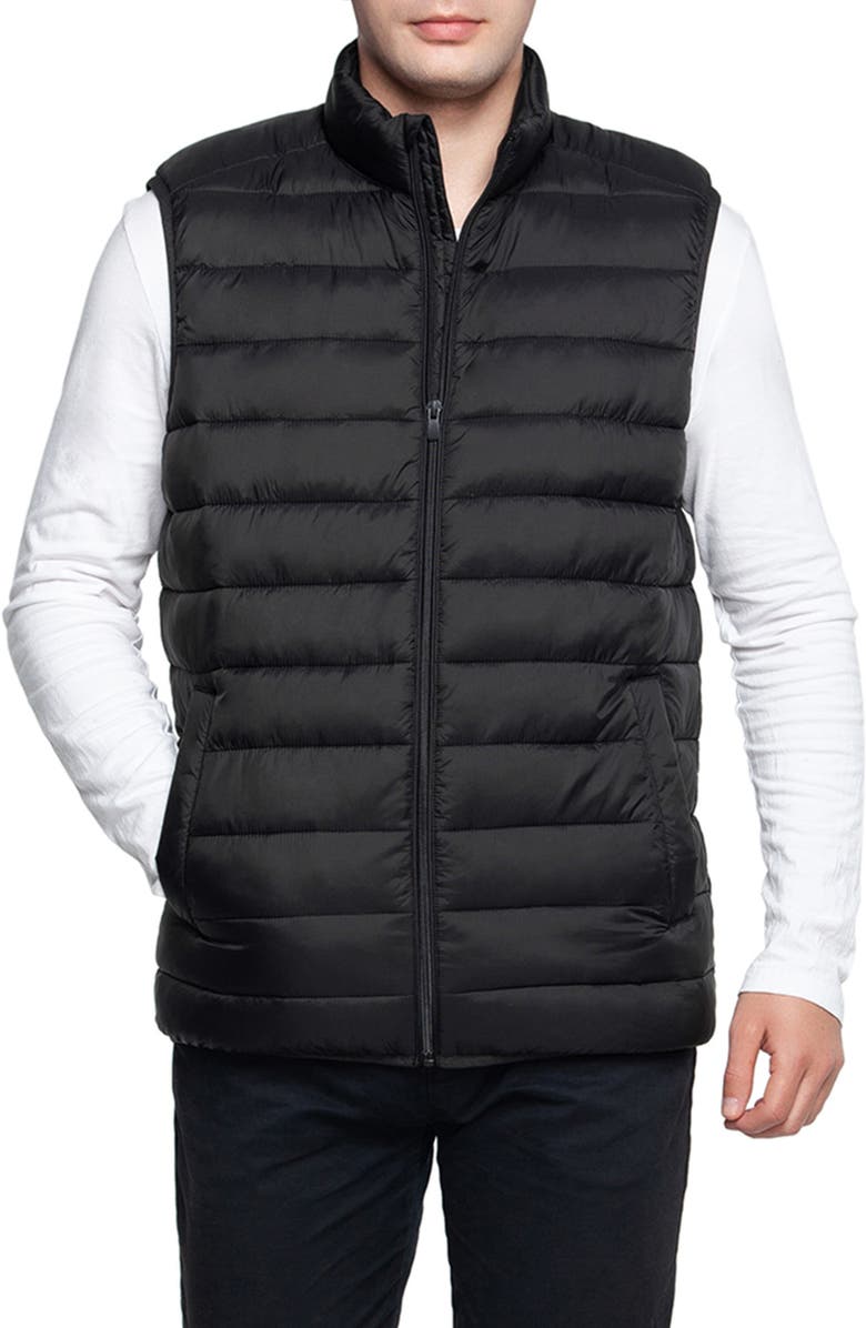 Rokka&Rolla Lightweight Puffer Vest, Main, color, Black