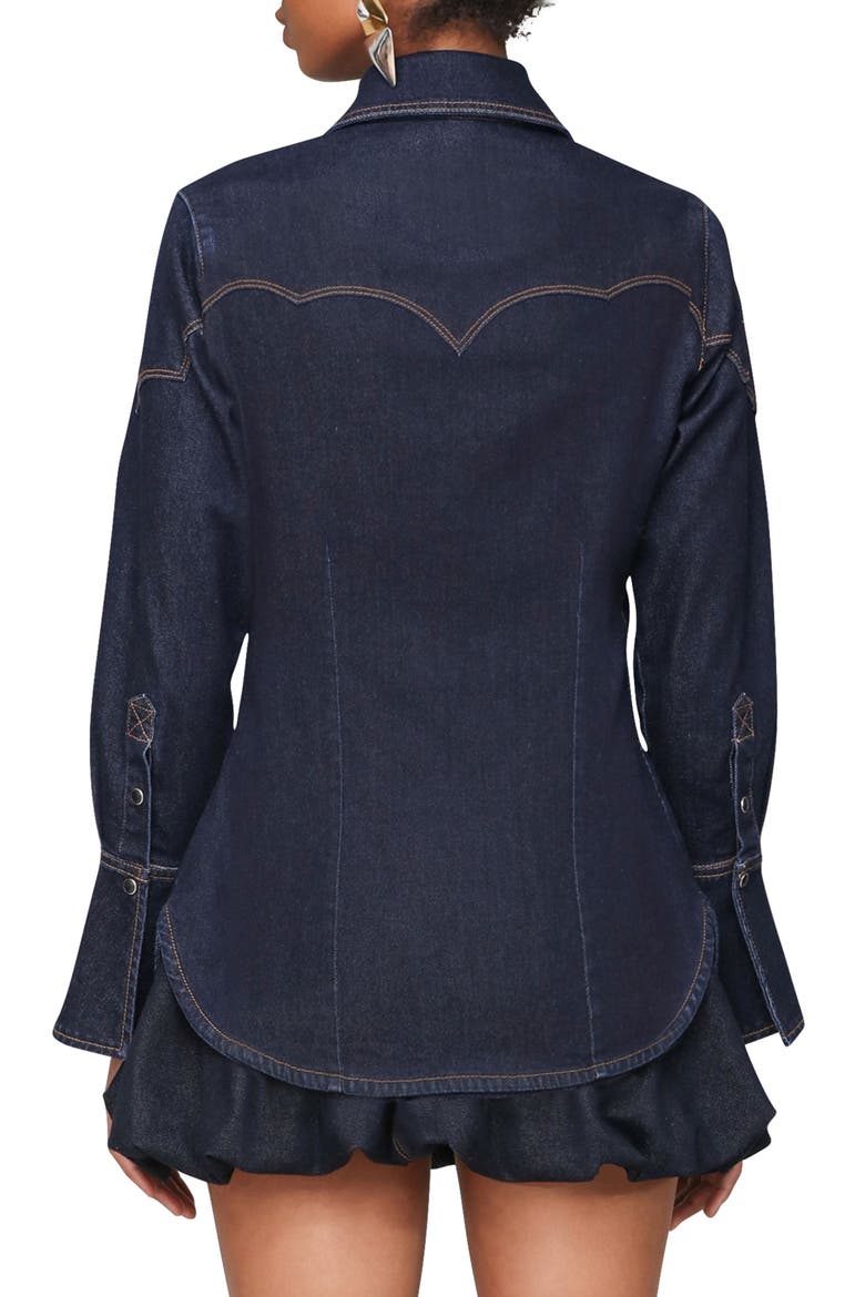 Western Denim Shirt, Alternate, color, FELL WASH