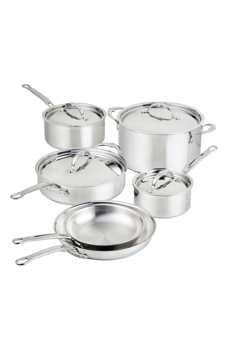 ProBond® Luxe 10-Piece Professional Clad Stainless Steel Ultimate Set, Main, color, NO COLOR