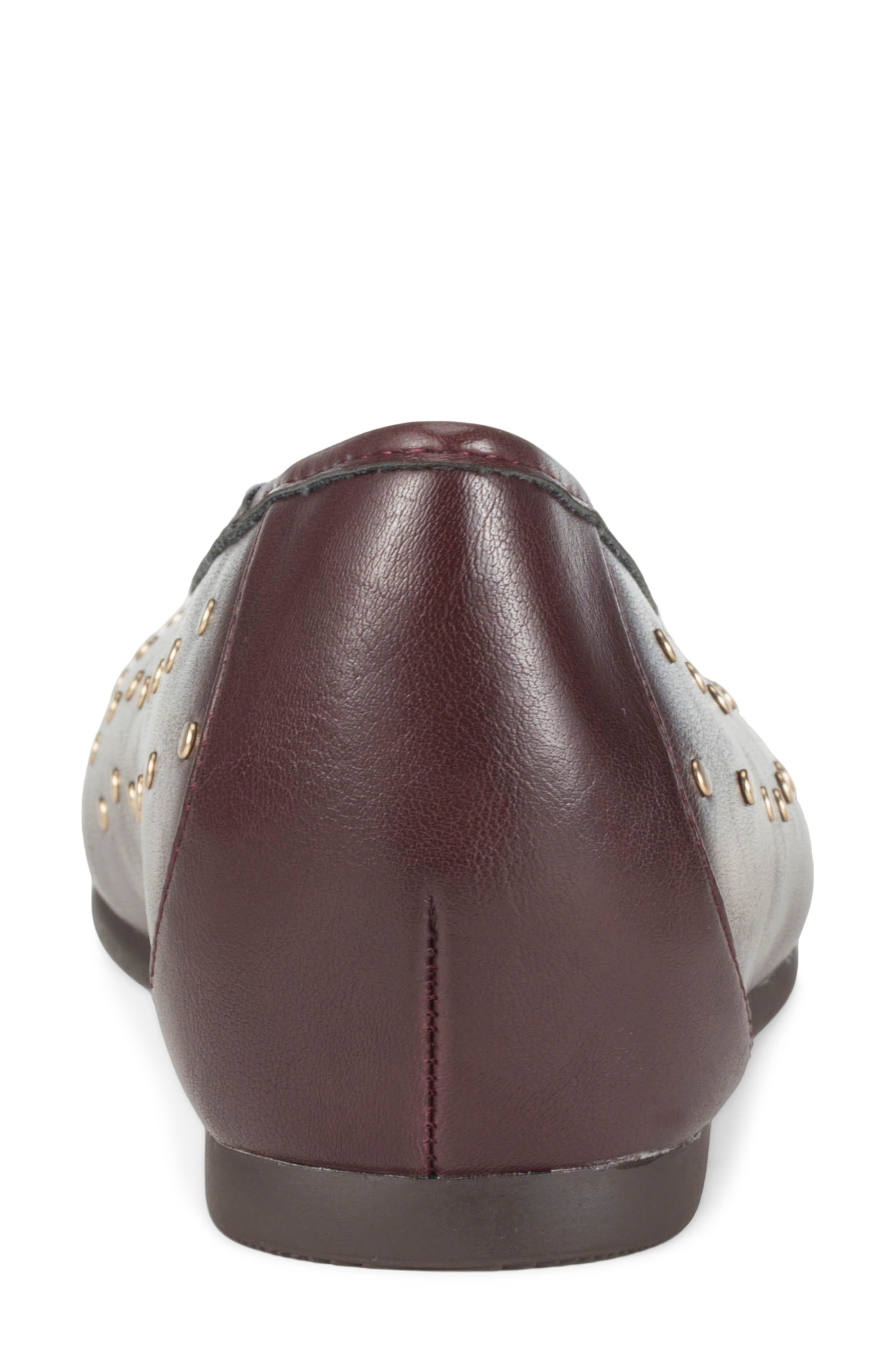 Ryalie Studded Flat, Alternate, color, BLOODSTONE