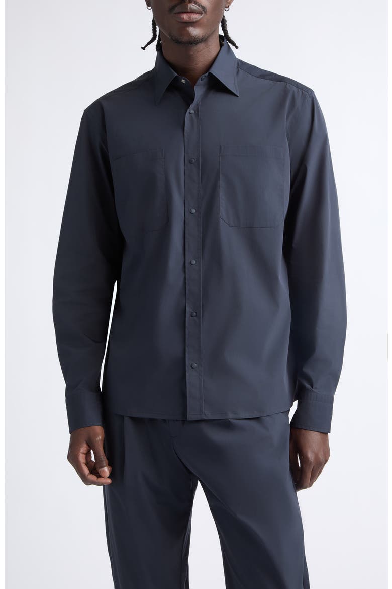Stretch Modal Shirt Jacket, Main, color, 9200 NAVY
