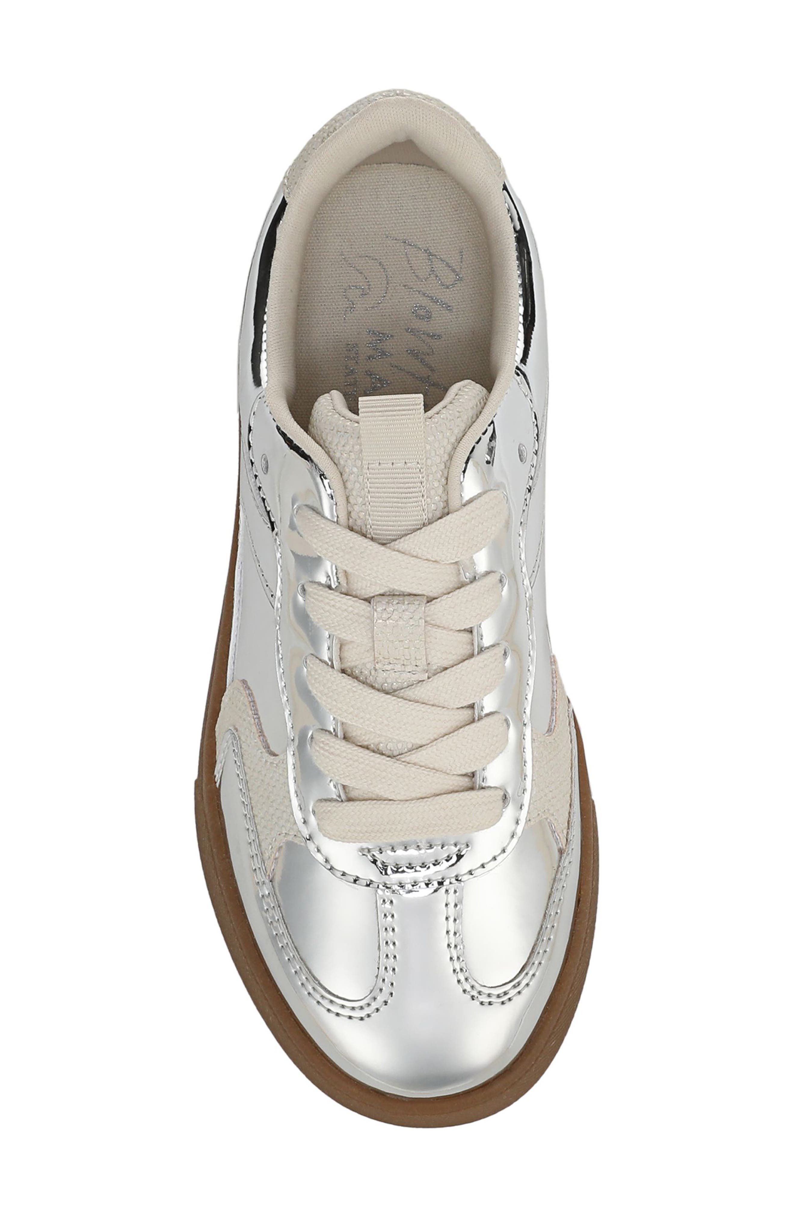 Blowfish Malibu Kids' Tastic Sneaker, Alternate, color, Silver Metallic Faux Leather