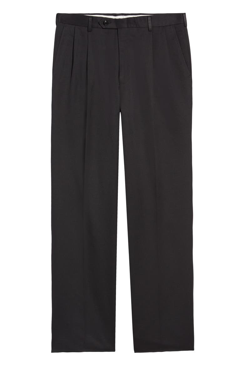 men's classic fit performance dress pants Haggar Wrinkle Free Performance Khaki Pants, Flat Front in Black