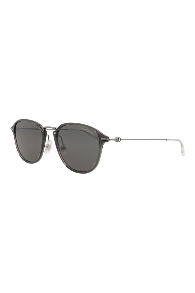 51mm Round Sunglasses, Alternate, color, GREY RUTHENIUM GREY