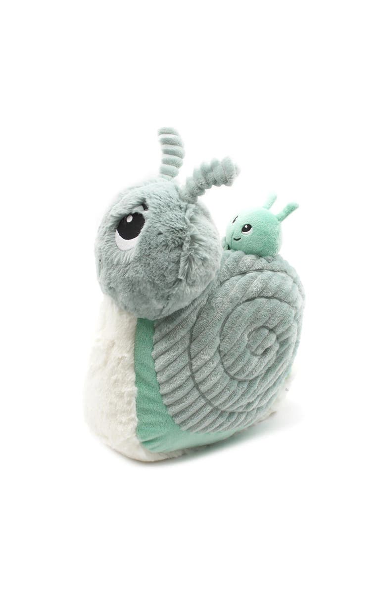 Les Ptipotos Snail Mom and Her Baby - Secret Keeper Plush Toy, Eco-Friendly, Soft & Washable, Alternate, color, Mint