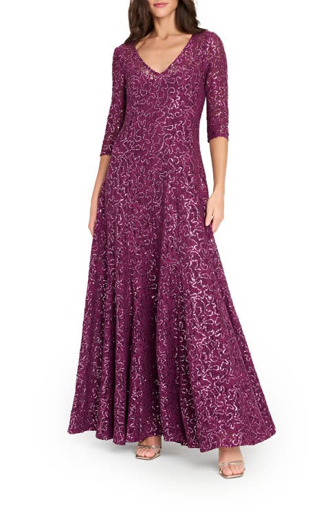 Sequin Flare Gown