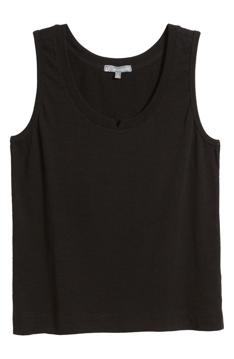 Wit & Wisdom Notched Sleeveless Tank, Alternate, color, 