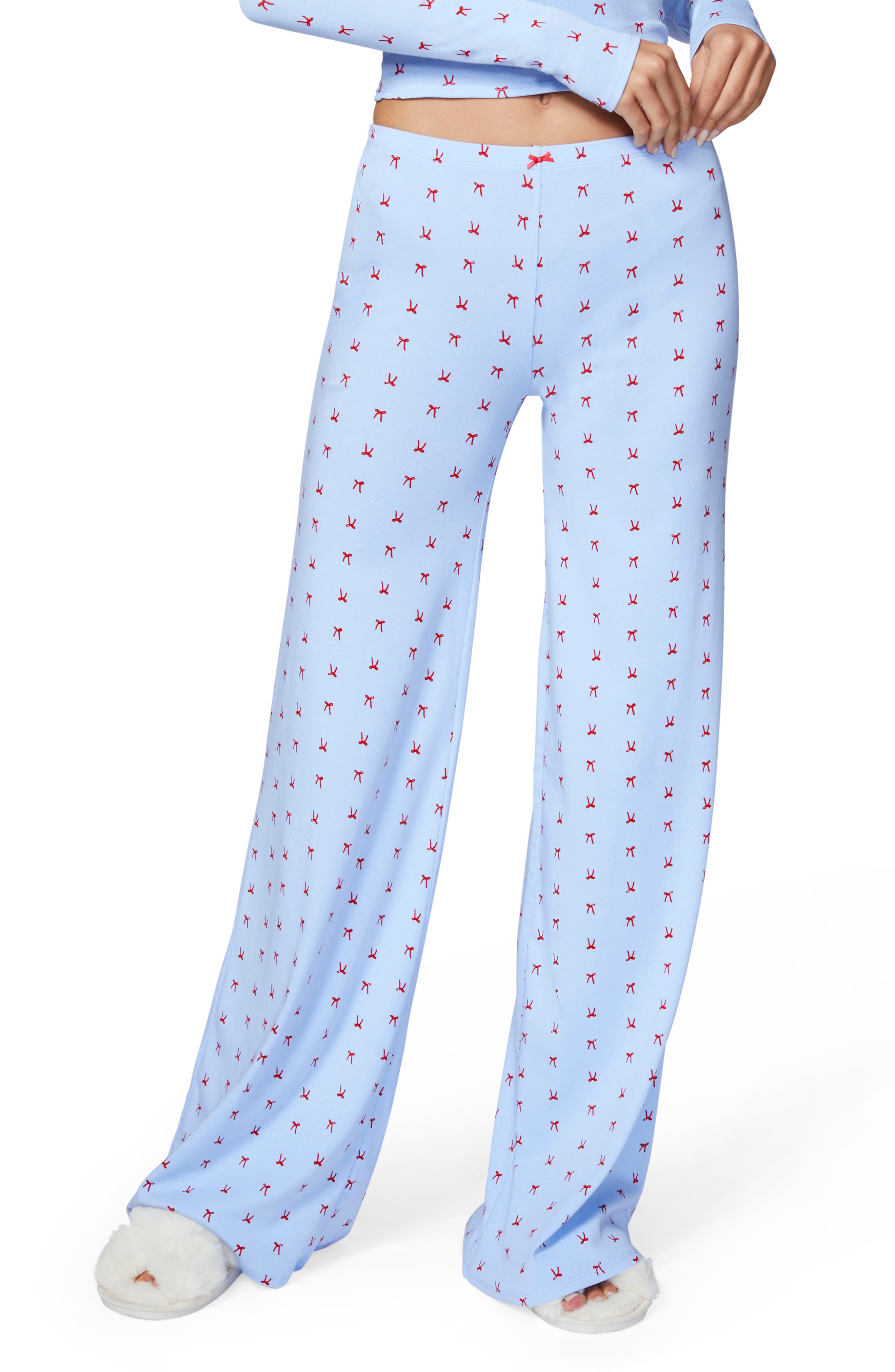 Rib Print Pants
