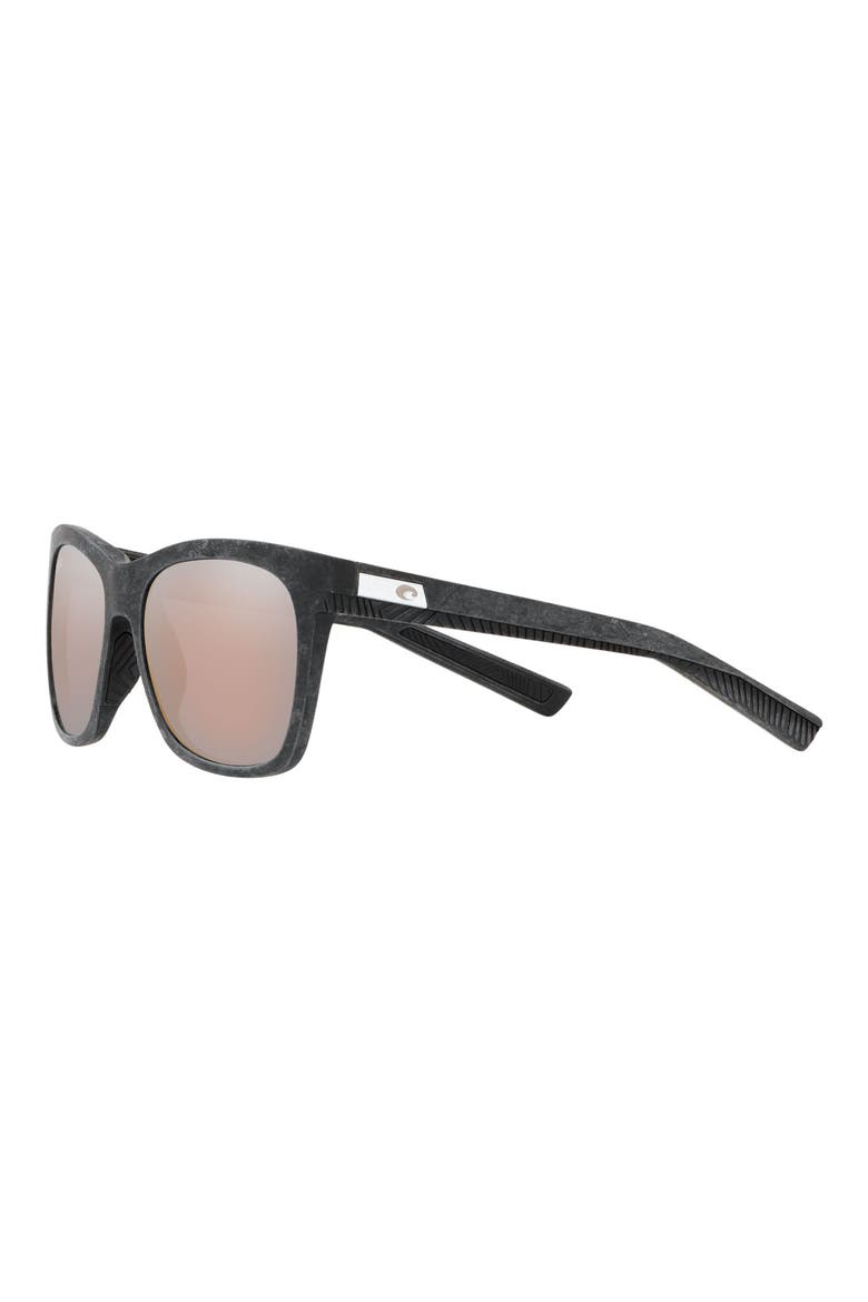 55mm Polarized Square Sunglasses, Alternate, color, GREY/ COPPER SILVER MIRROR