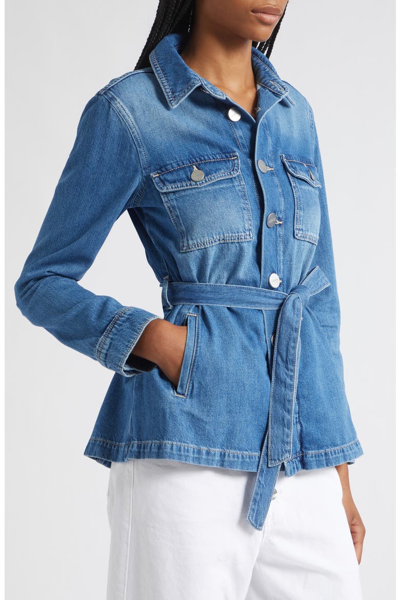 Samaya Belted Denim Utility Jacket, Alternate, color, TORVANG