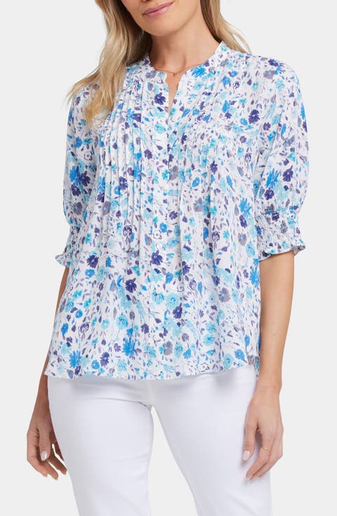 Pleated Peasant Blouse