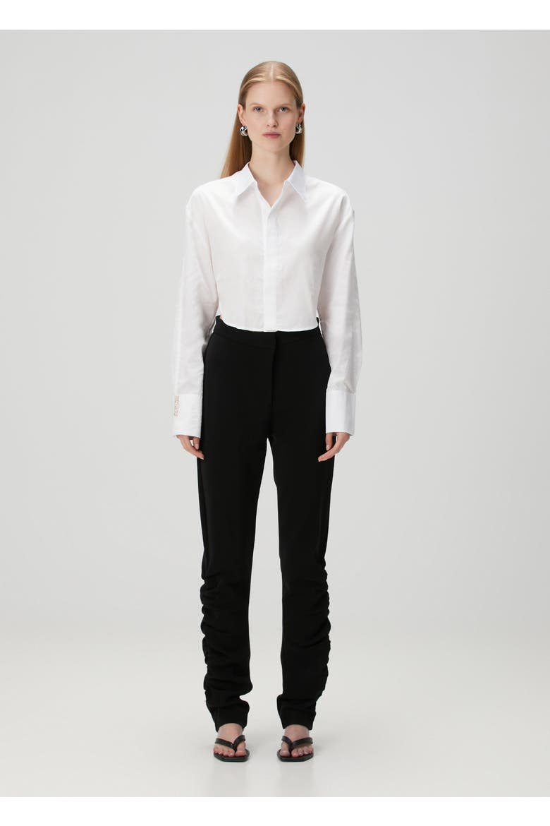 Pure Cotton Crop Shirt, Alternate, color, white