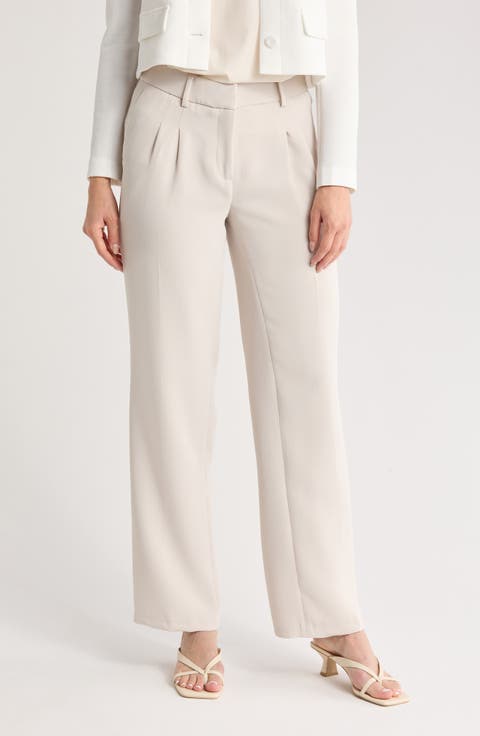 Soft Pleat Texture Trousers