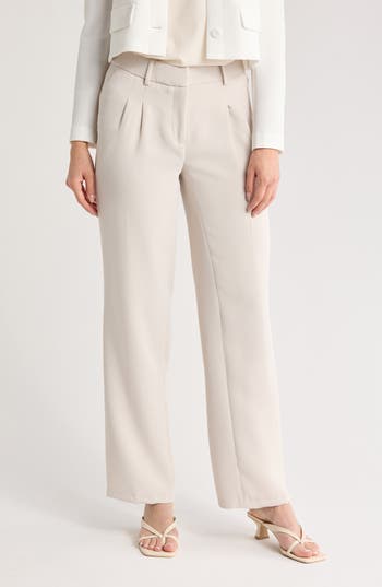 AMANDA & CHELSEA AMANDA & CHELSEA SOFT PLEAT TEXTURE TROUSERS 