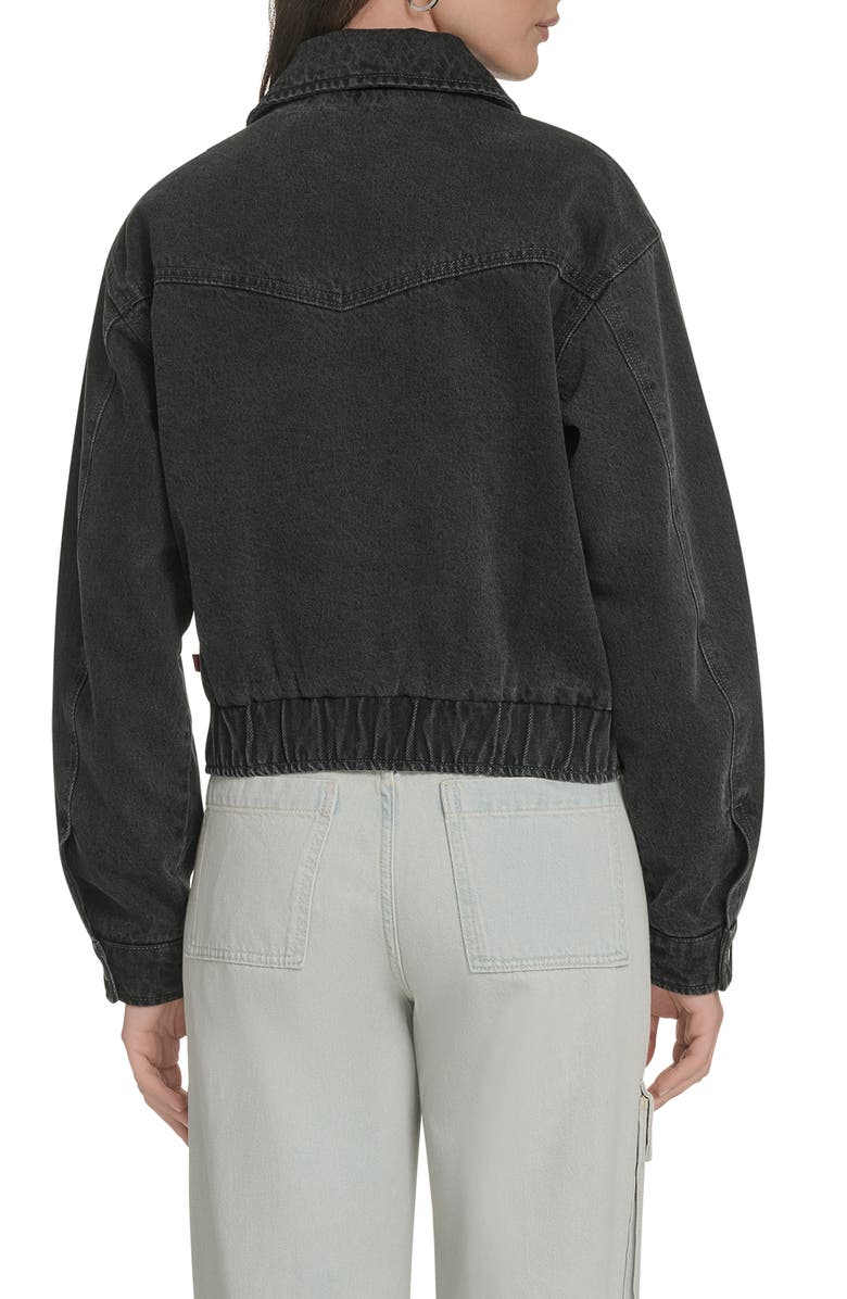 Levi's<sup>®</sup> Denim Bomber Jacket, Alternate, color, Black Denim