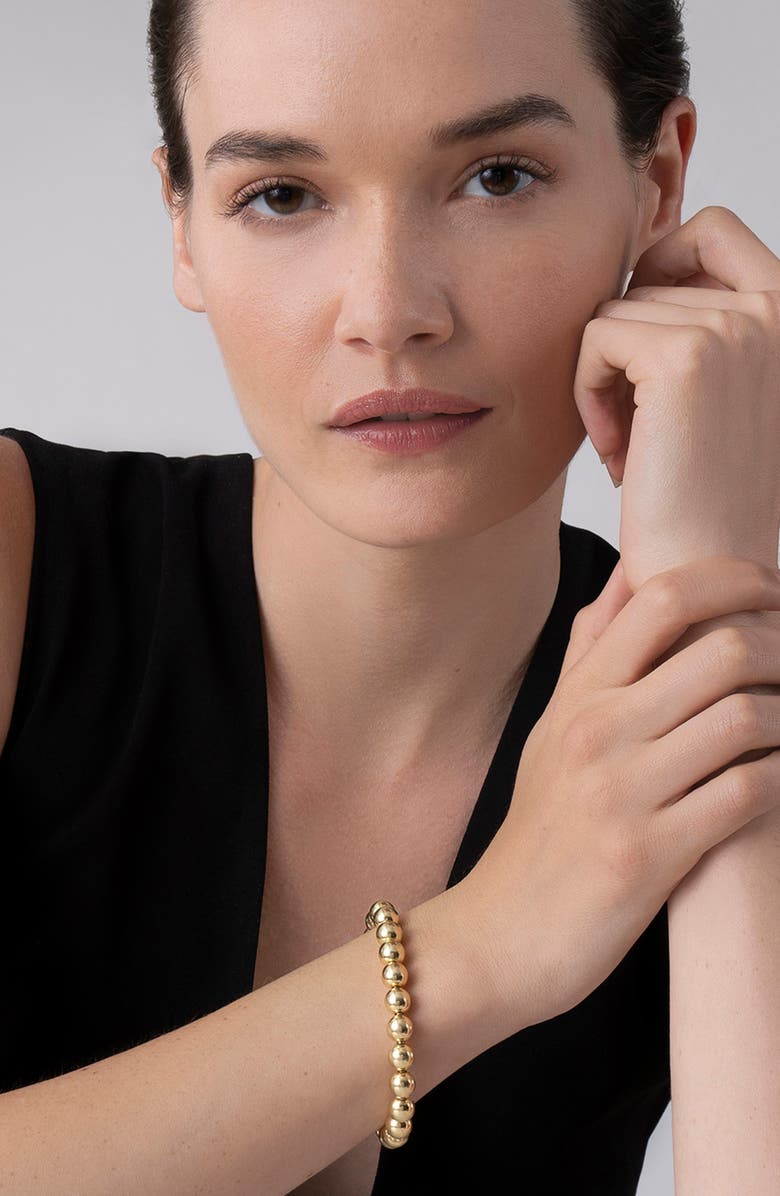 LAGOS Caviar Gold Ball Stretch Bracelet, Alternate, color, Gold