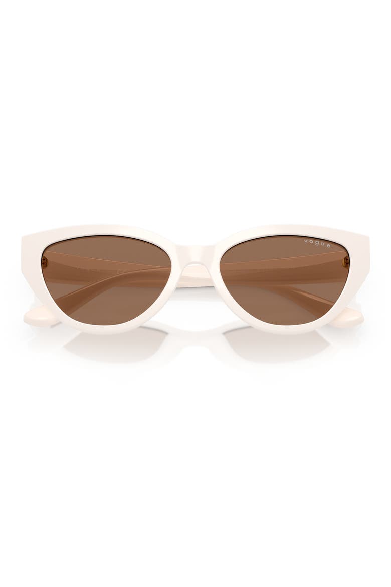 50mm Cat Eye Sunglasses, Alternate, color, MILKY IVORY