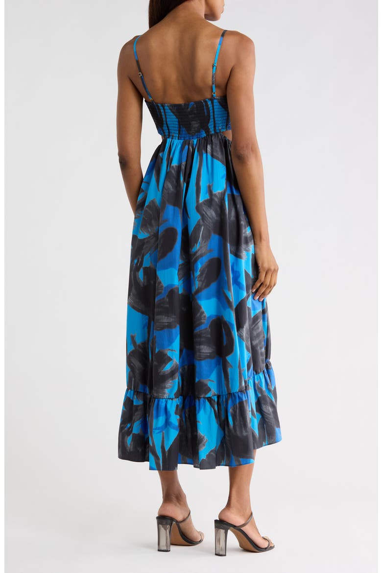 Mabel Cutout Cotton Maxi Dress, Alternate, color, NAVY