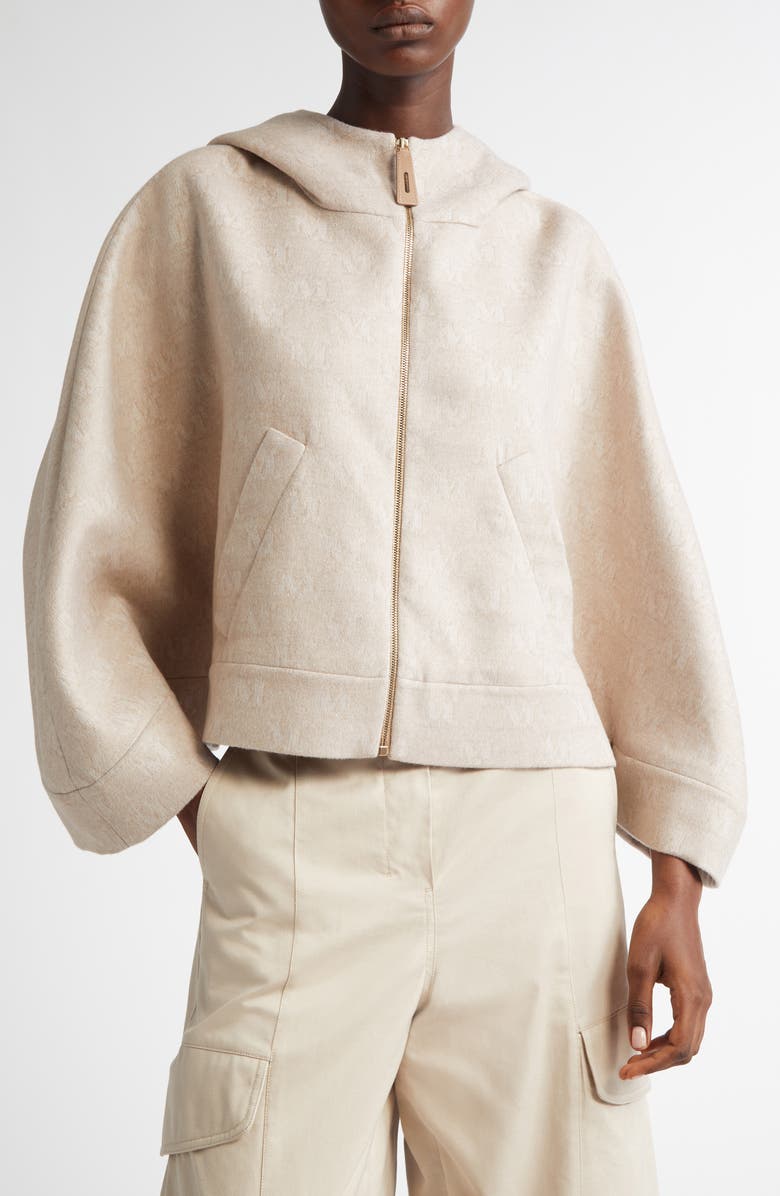 Max Mara Serio Wool, Silk & Cashmere Crop Cape, Main, color,