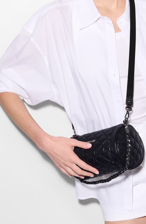 Mz Wallace Crosby Quilted Nylon Barrel Crossbody Bag