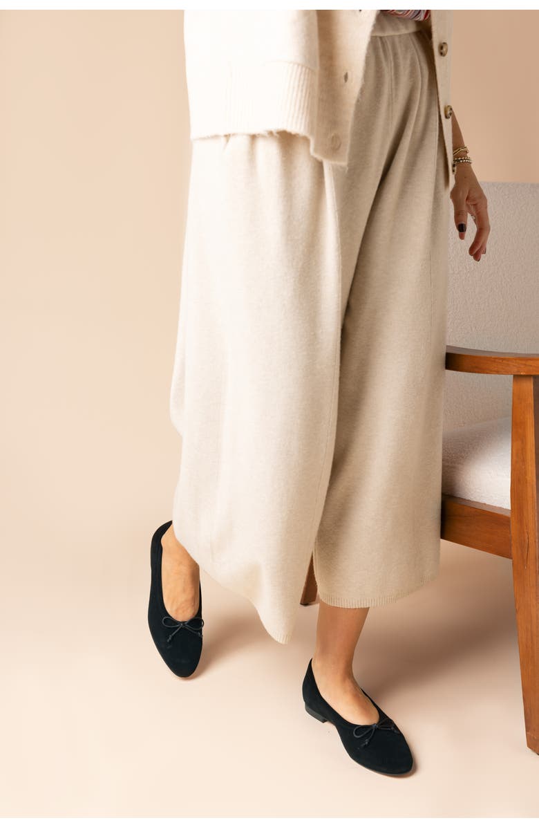 Menina Step Amelie Leather Ballet Flat, Alternate, color, Black Suede