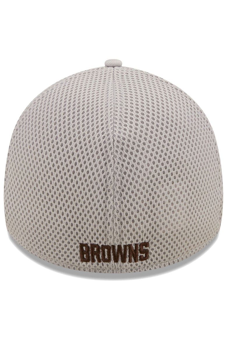 Men's New Era Gray Cleveland Browns Team Neo 39THIRTY Flex Hat, Alternate, color, Gray