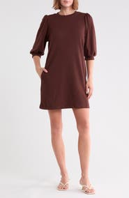 Melrose and Market Puff Sleeve Sweatshirt Minidress