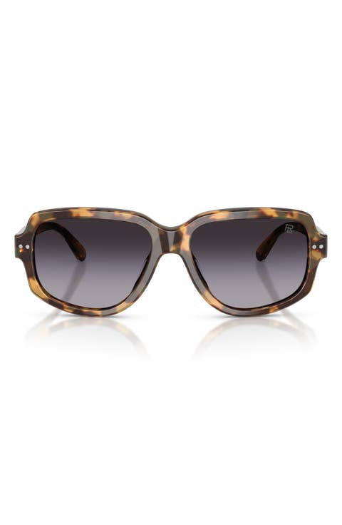 57mm Gradient Irregular Sunglasses