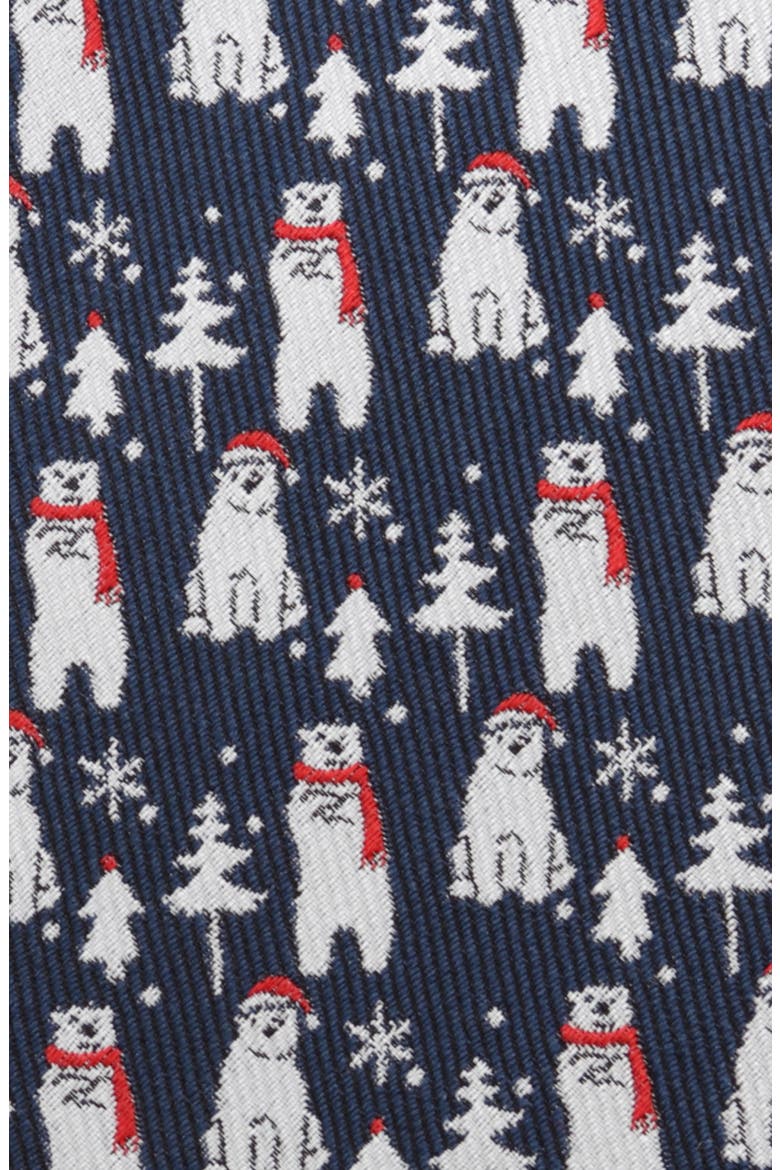 Polar Bear Silk Tie, Alternate, color, BLUE