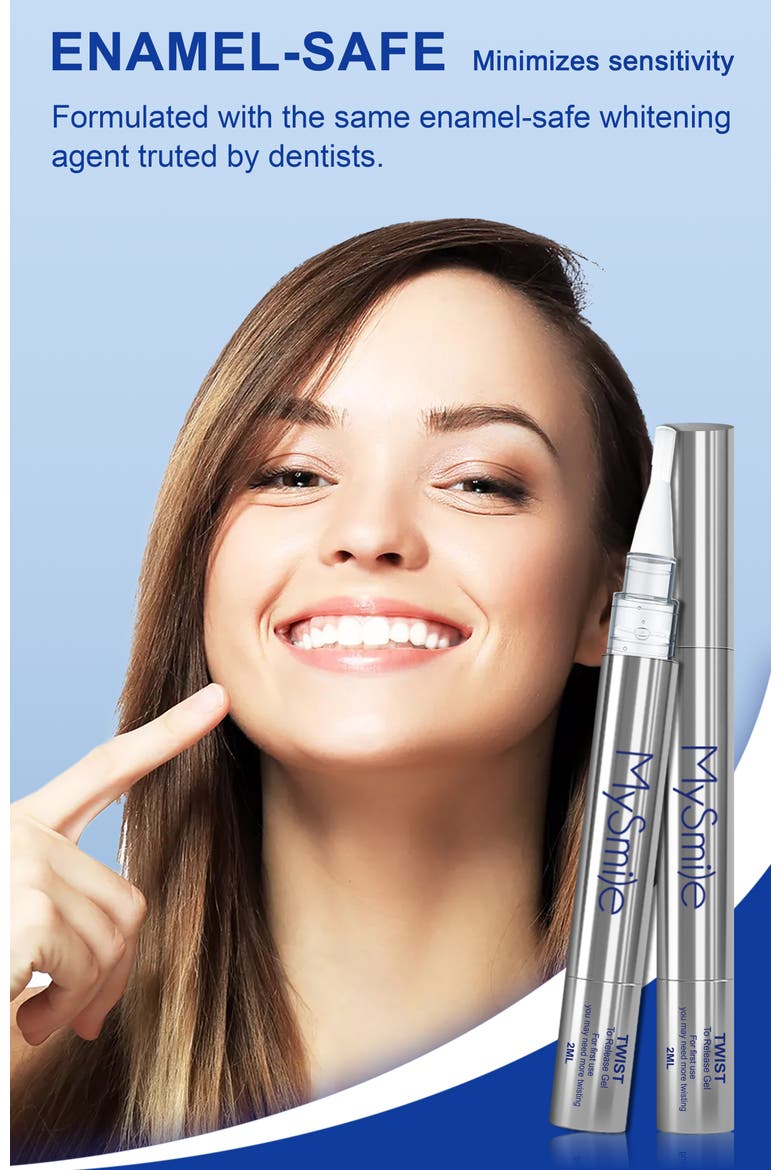 Teeth Whitening Pen Kit 14 Treatments - Non-Sensitive Teeth Whitening Gel Pen, Alternate, color, Silver