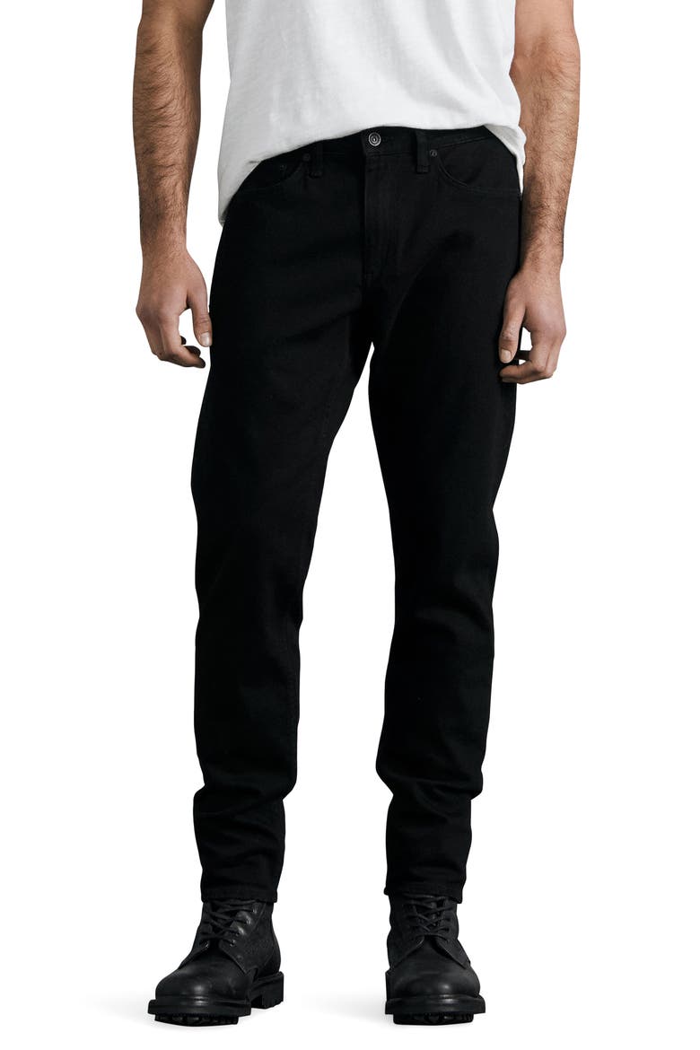 Fit 3 Authentic Stretch Athletic Fit Jeans, Main, color, BLACK