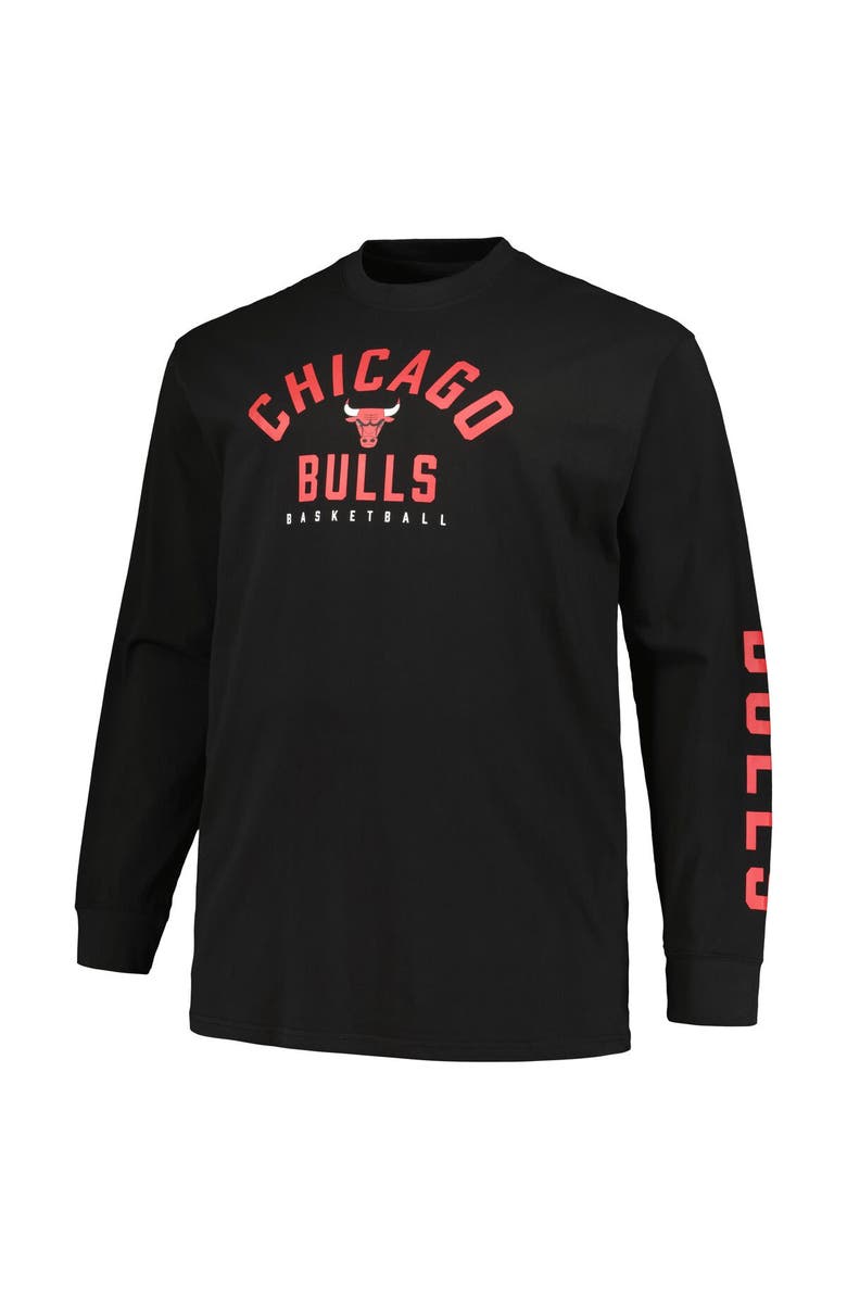 FANATICS Men's Fanatics Branded Red/Black Chicago Bulls Big & Tall Short Sleeve & Long Sleeve T-Shirt Set, Alternate, color, 