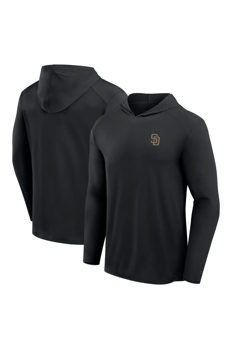 Men's Fanatics Black San Diego Padres Front Office Power Mono Long Sleeve Hoodie T-Shirt, Alternate, color, Black
