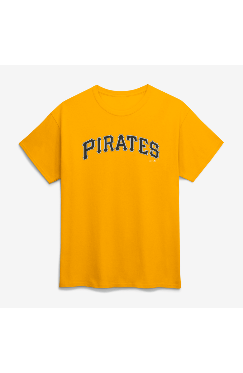 Logo Athletic Men's Logo Athletic Gold Pittsburgh Pirates Wordmark T-Shirt, Main, color, Gold