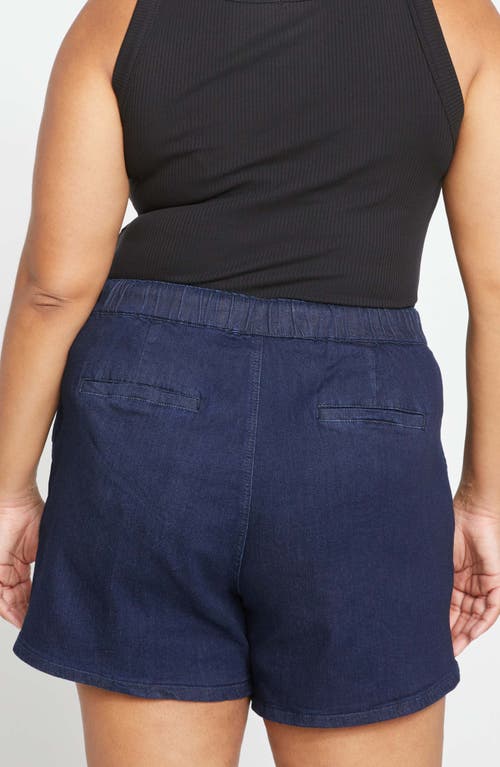 Universal Standard Marche Tie Waist Denim Shorts In Blue