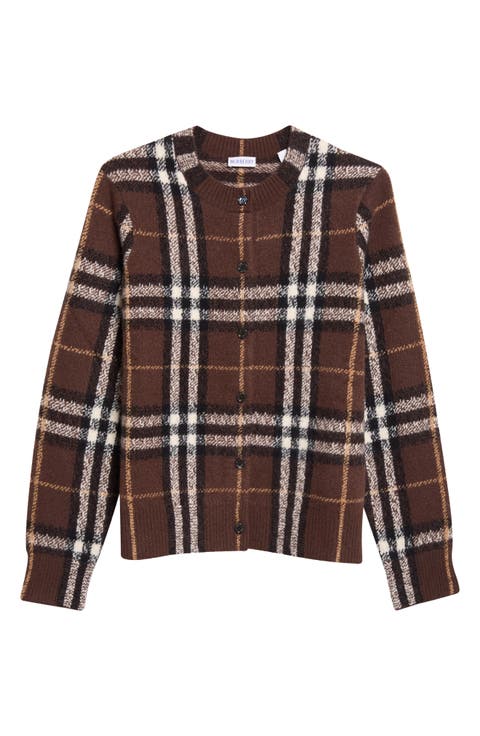 Clara Plaid Cashmere Cardigan