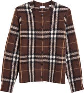 Burberry Clara Plaid Cashmere Cardigan